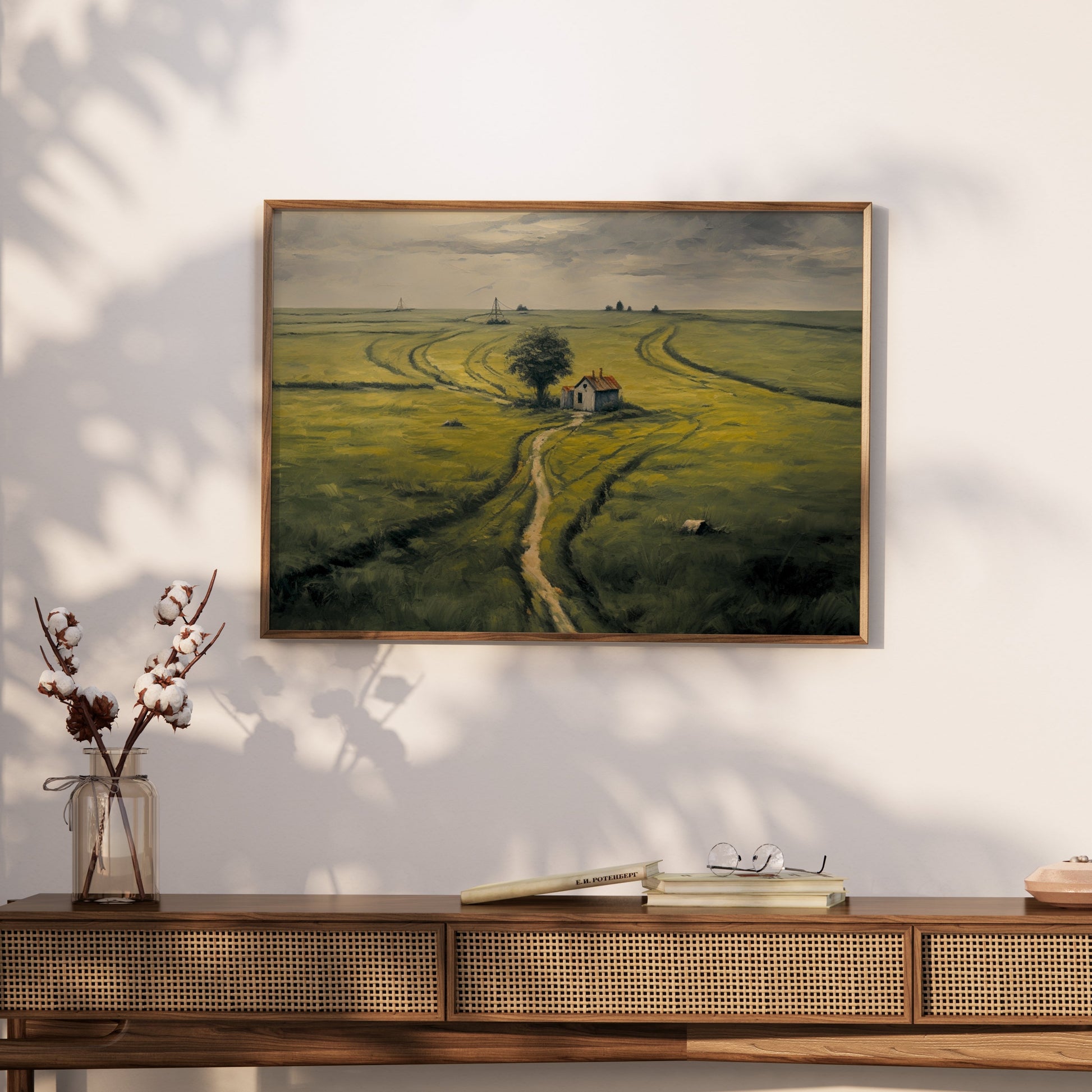 Premium Poster of Captivating Rural Landscape Pathway Artwork Posters