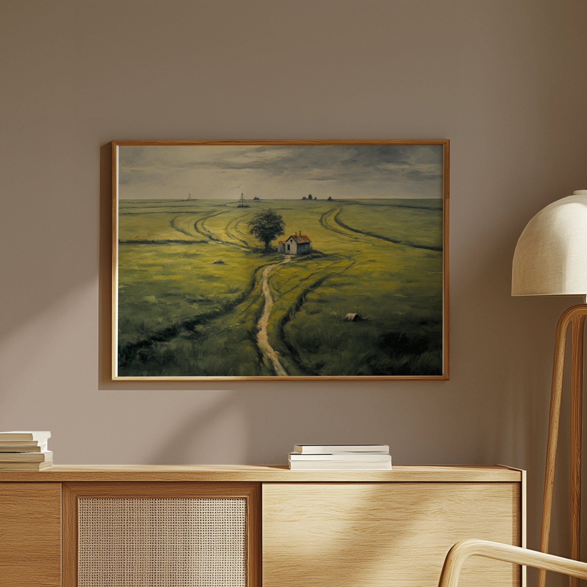 Premium Poster of Captivating Rural Landscape Pathway Artwork Posters