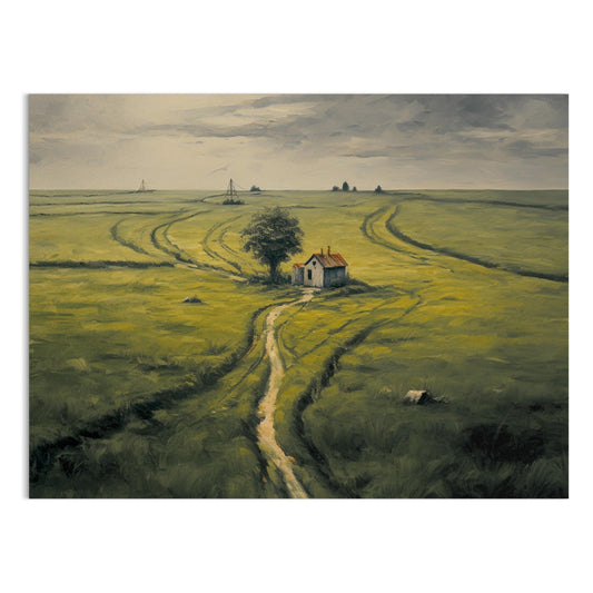 Premium Poster of Captivating Rural Landscape Pathway Artwork Posters