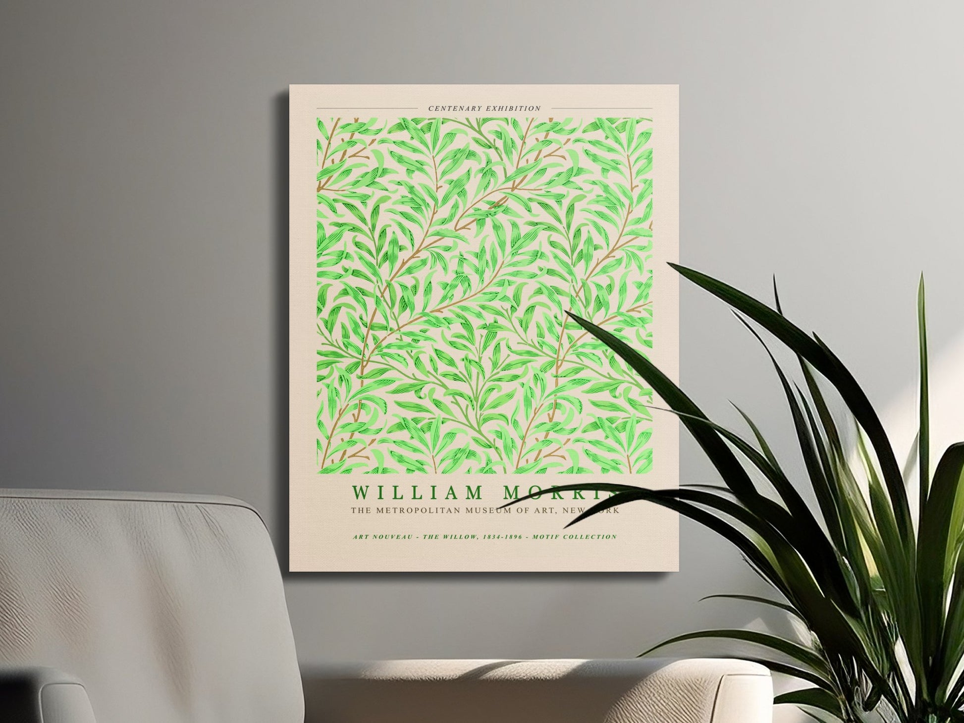 Premium Poster of Centenary Exhibition New York William Morris Canvas Wraps
