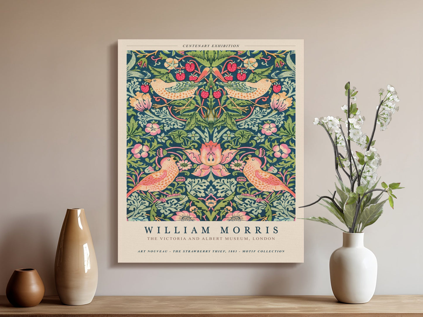 Premium Poster of Centenary Exhibition William Morris Canvas Wraps