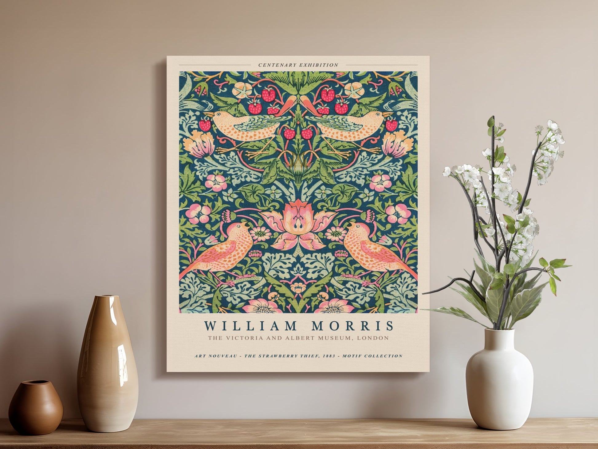 Premium Poster of Centenary Exhibition William Morris Canvas Wraps