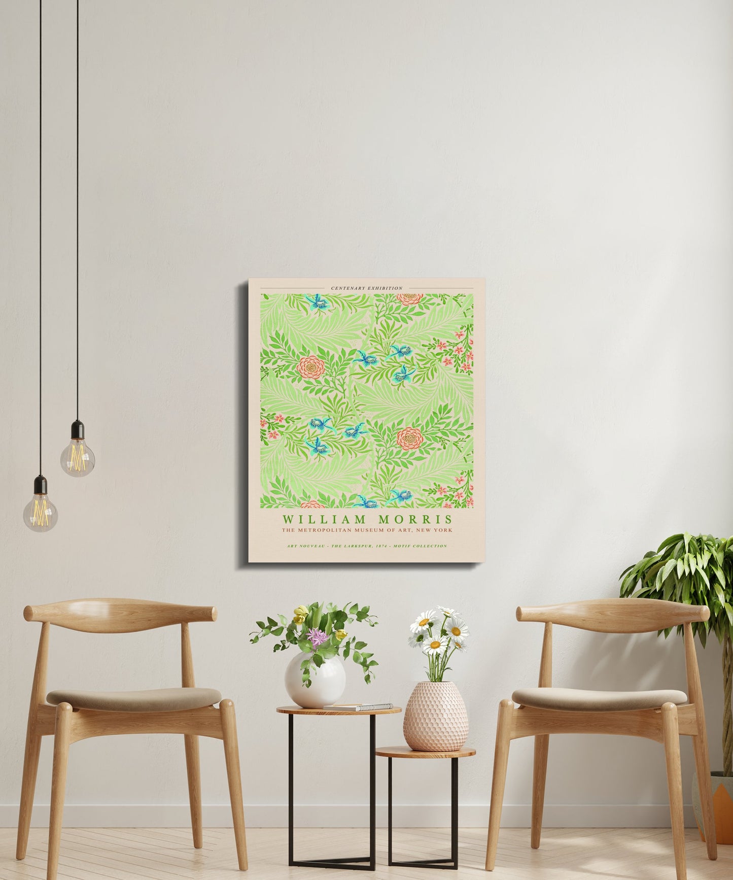 Premium Poster of Centenary Exhibition William Morris Wall Art Canvas Wraps
