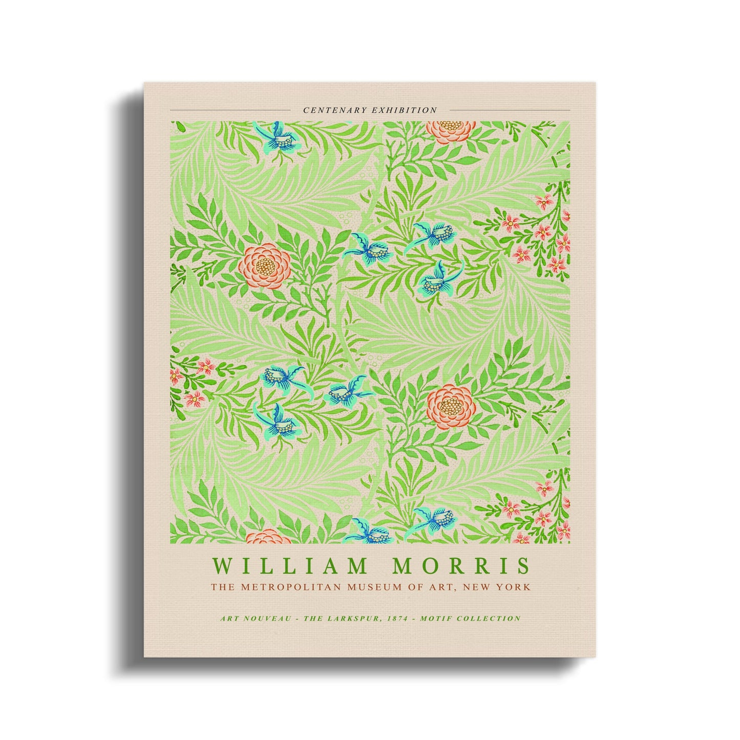 Premium Poster of Centenary Exhibition William Morris Wall Art Canvas Wraps