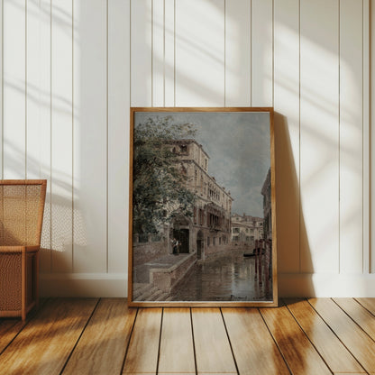 Premium Poster of Charming Classic Canal Cityscape Artwork Posters