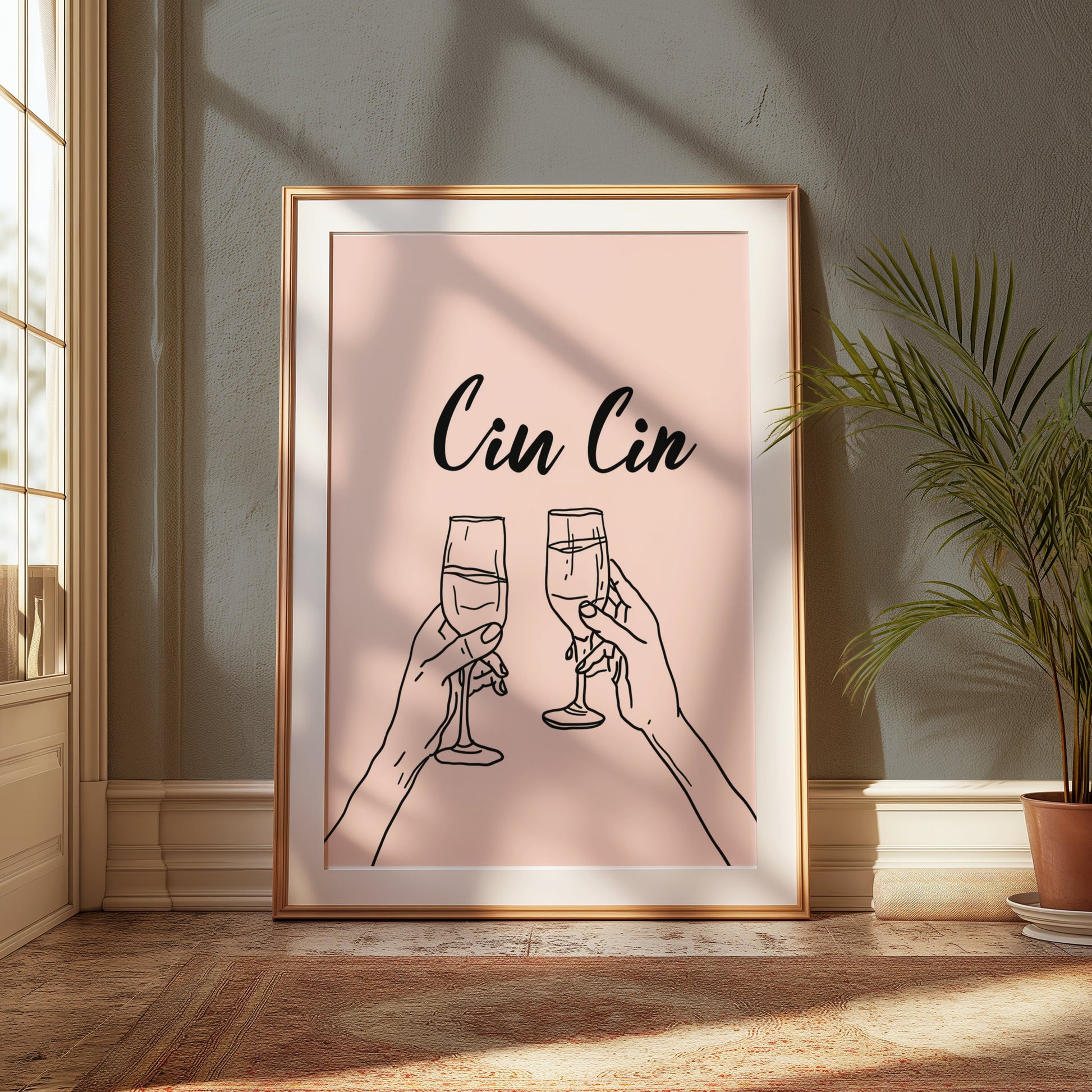 Premium Poster of Cheers Cin Cin Toast Champagne Glasses Posters