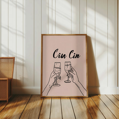 Premium Poster of Cheers Cin Cin Toast Champagne Glasses Posters