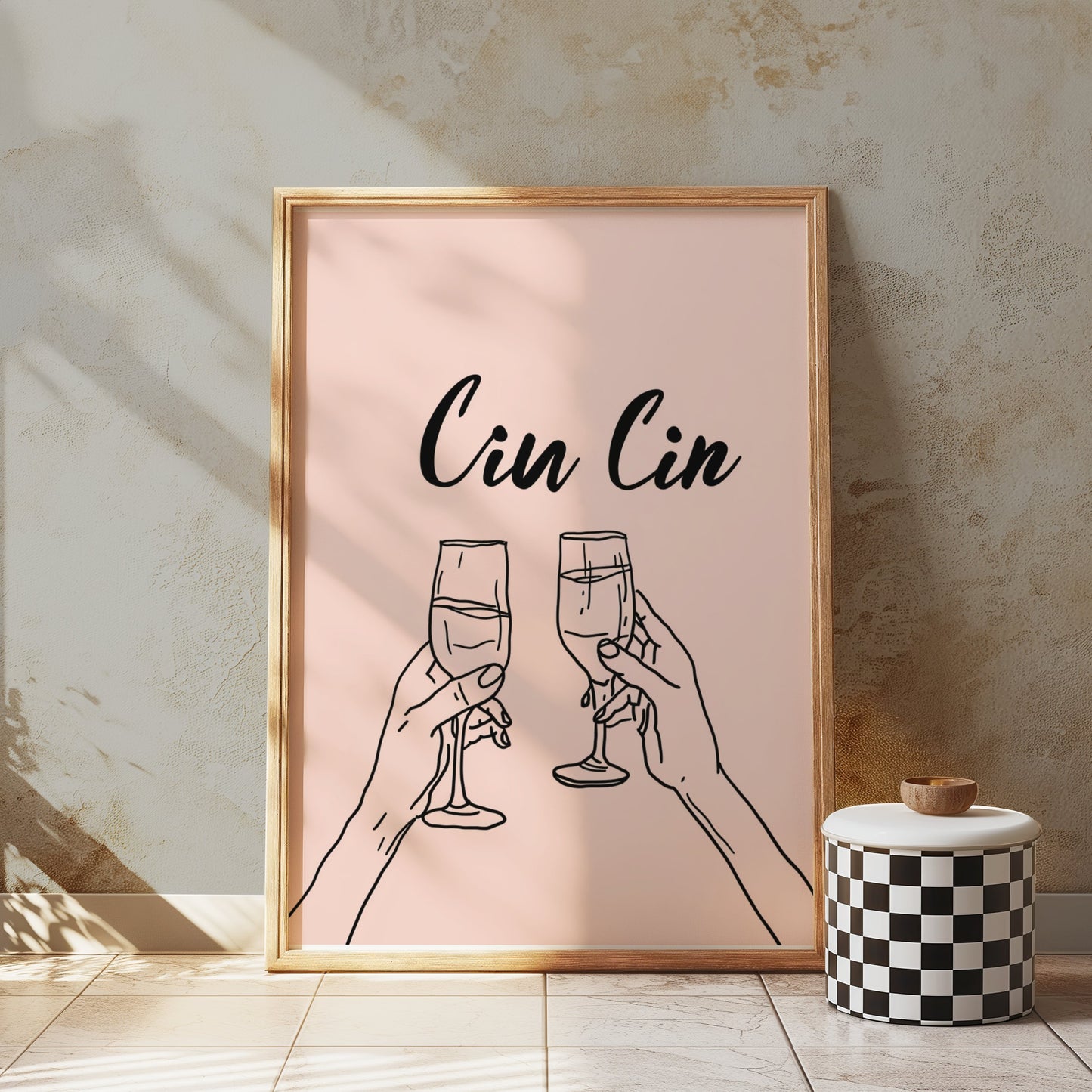 Premium Poster of Cheers Cin Cin Toast Champagne Glasses Posters