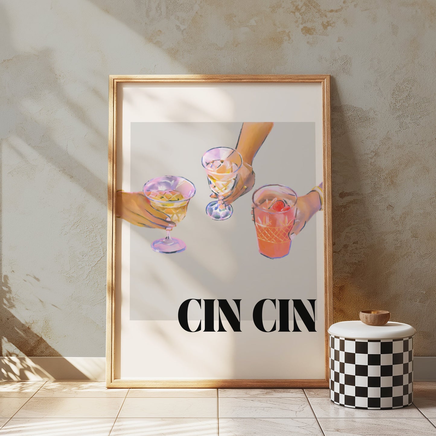 Premium Poster of Cin Cin Cheers Drink Art Print Posters