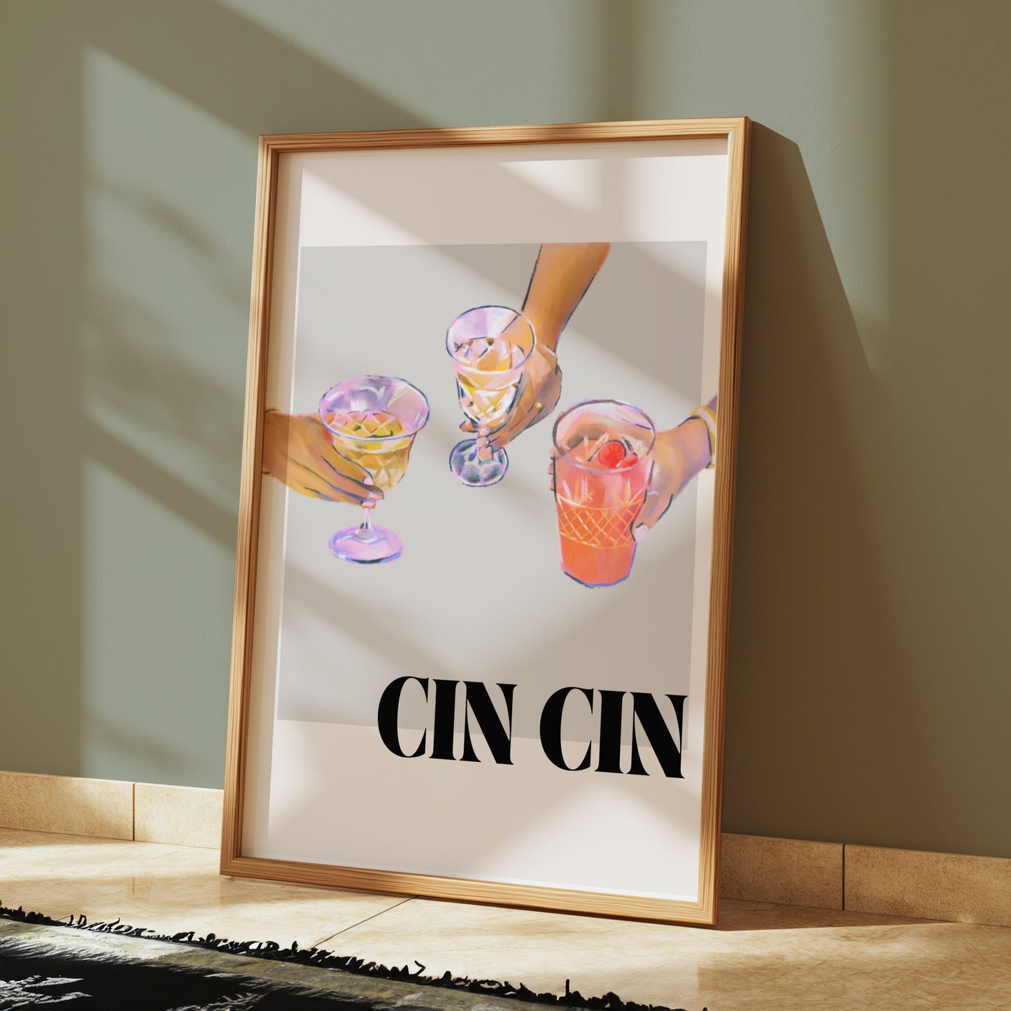 Premium Poster of Cin Cin Cheers Drink Art Print Posters