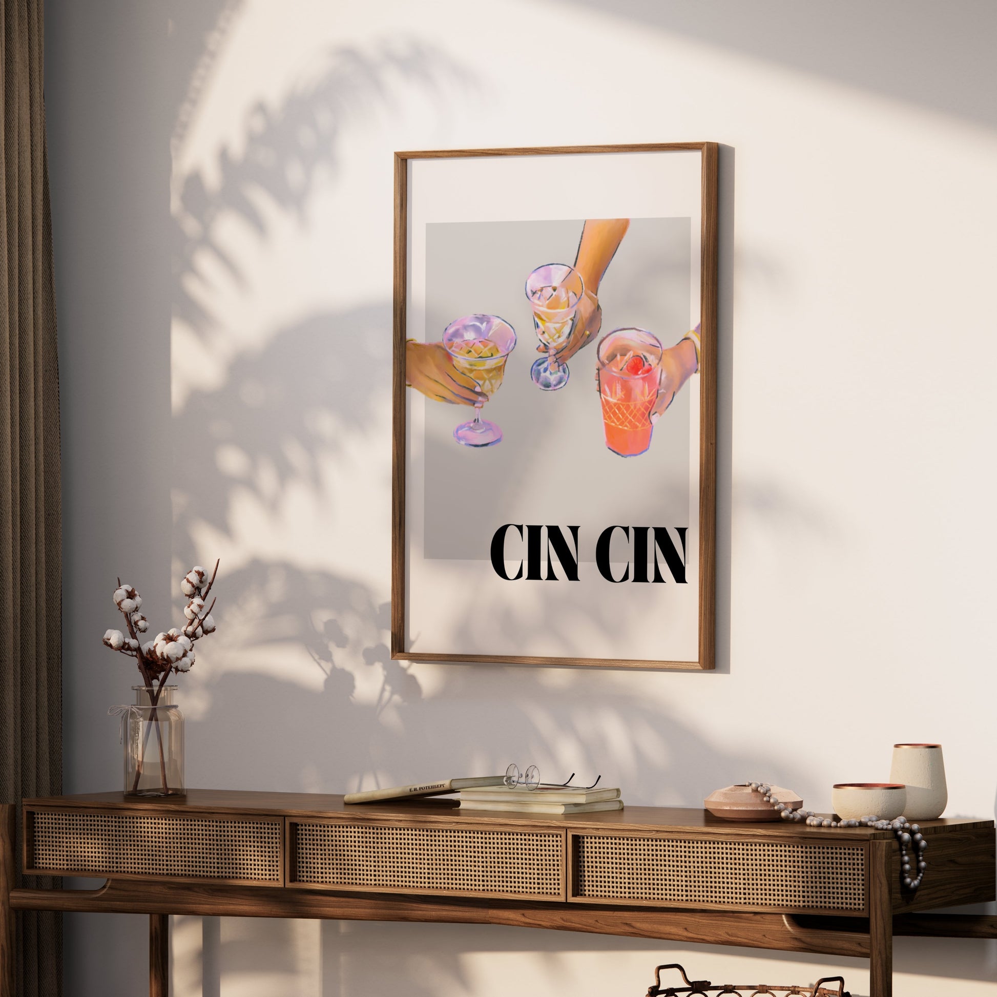 Premium Poster of Cin Cin Cheers Drink Art Print Posters