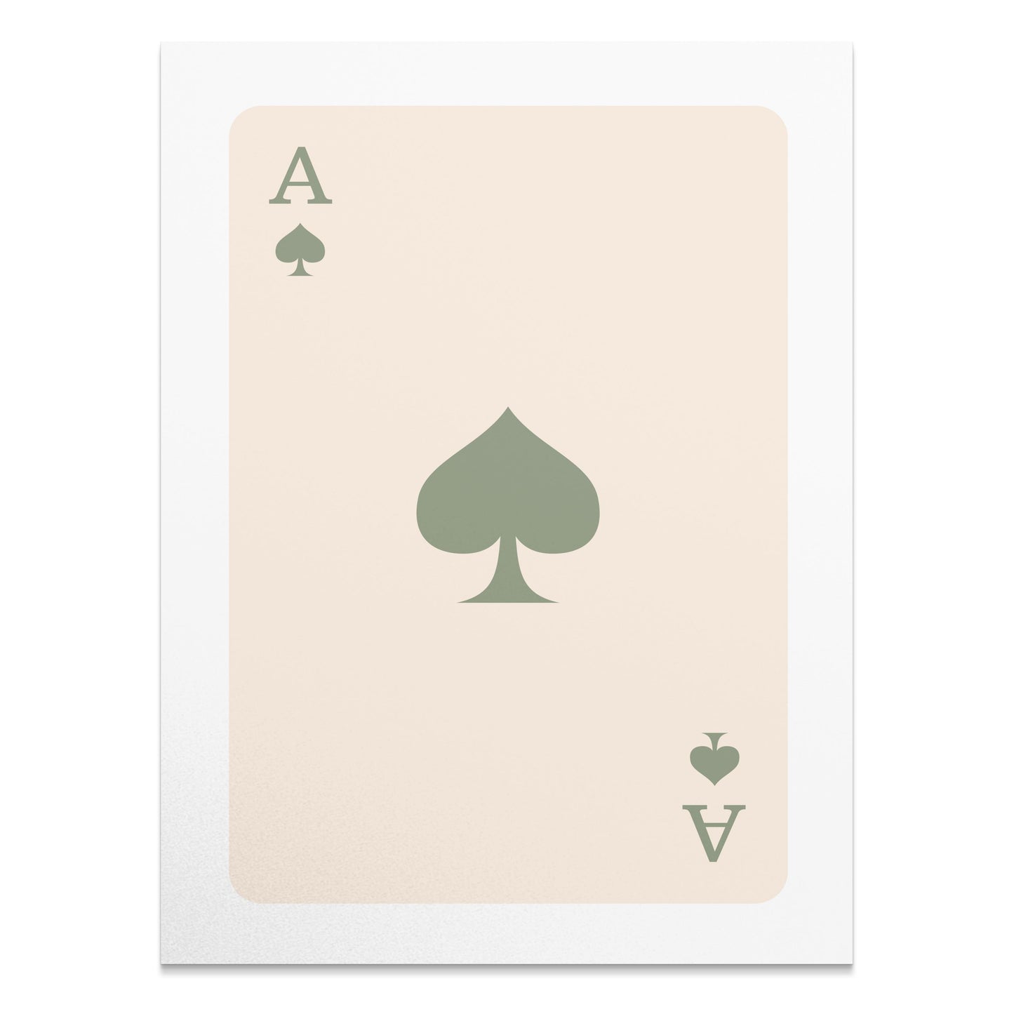 Premium Poster of Classic Ace of Spades Playing Card Art Print Posters