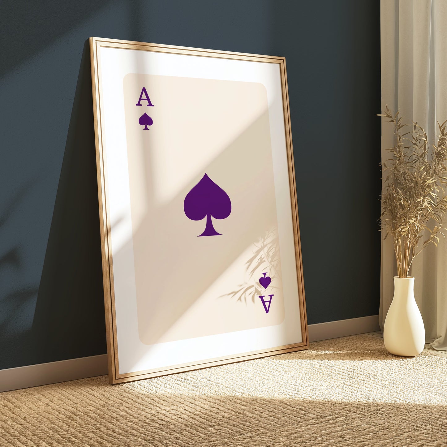 Premium Poster of Classic Ace of Spades Playing Card Wall Art Posters