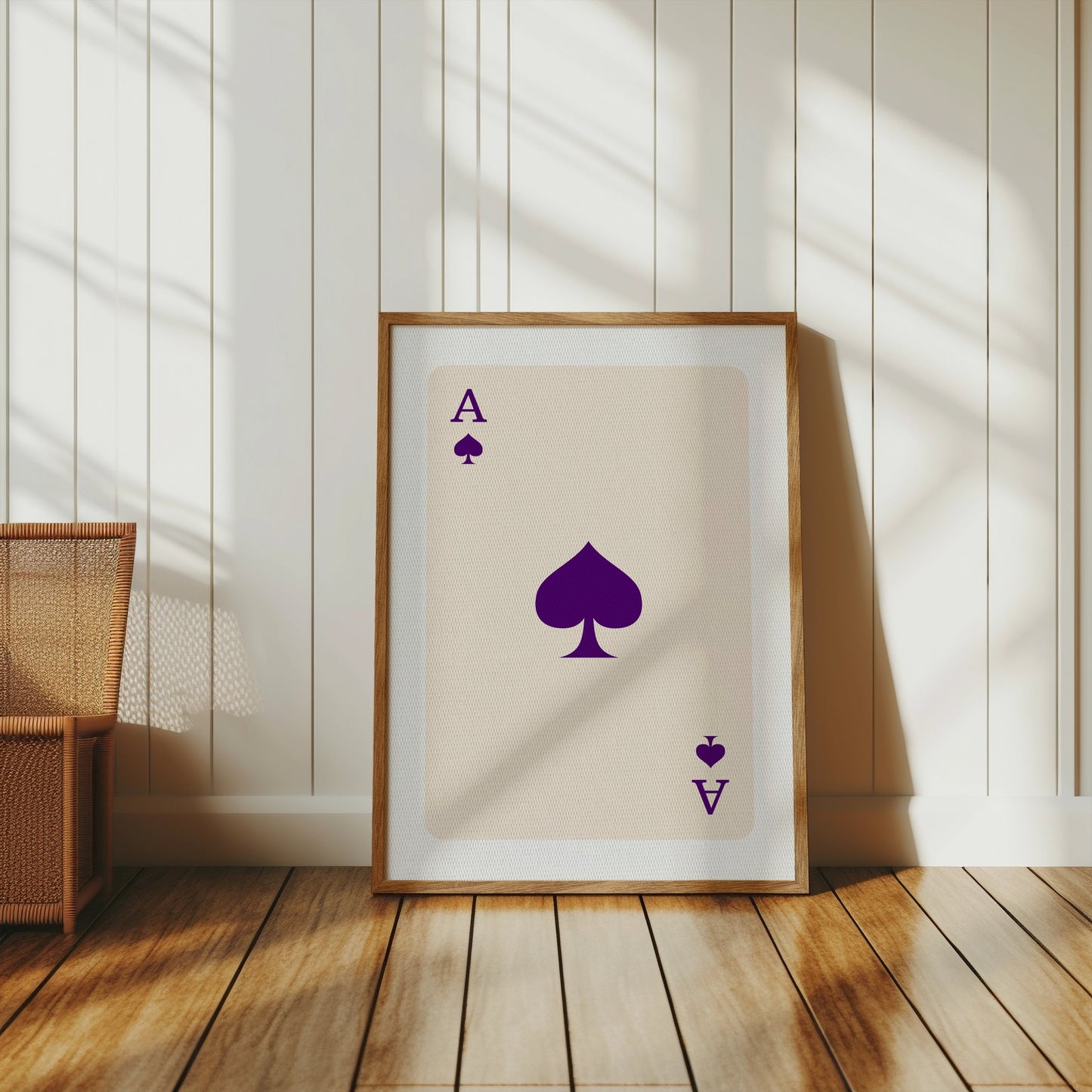 Premium Poster of Classic Ace of Spades Playing Card Wall Art Posters