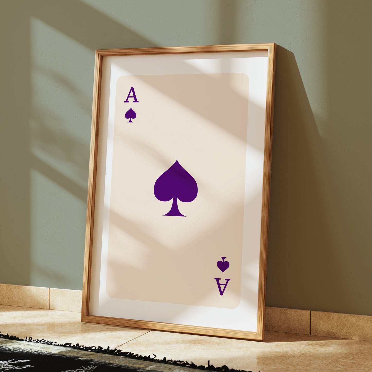 Premium Poster of Classic Ace of Spades Playing Card Wall Art Posters