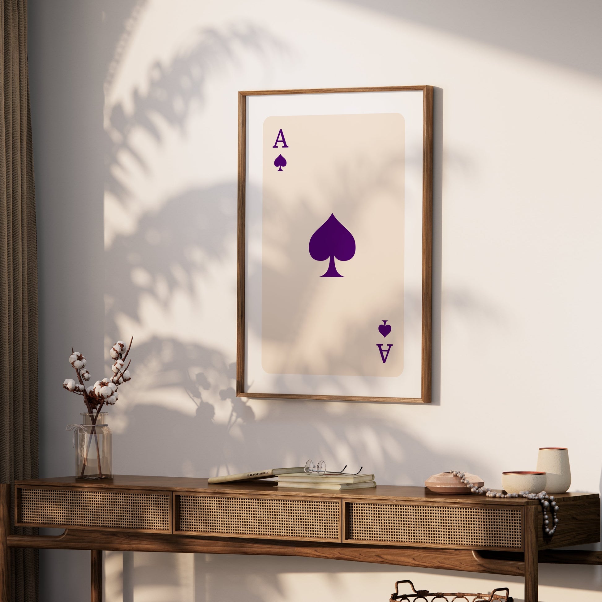 Premium Poster of Classic Ace of Spades Playing Card Wall Art Posters