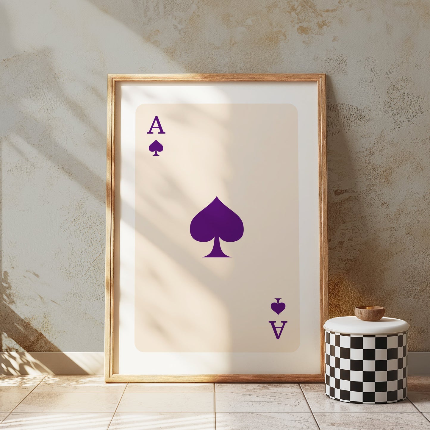 Premium Poster of Classic Ace of Spades Playing Card Wall Art Posters