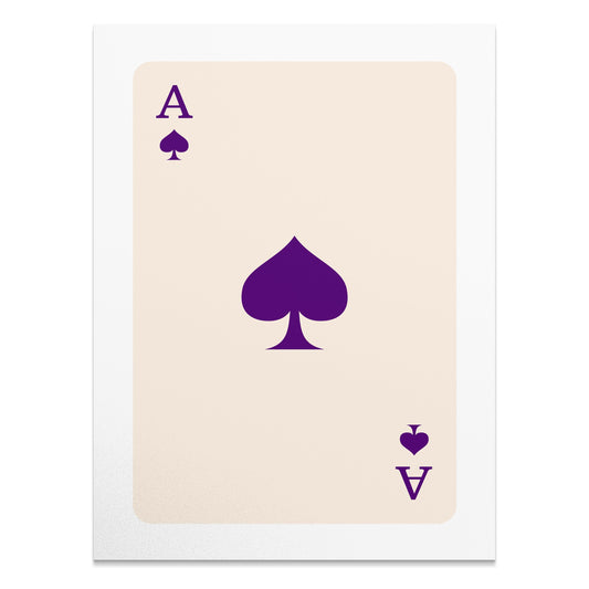 Premium Poster of Classic Ace of Spades Playing Card Wall Art Posters