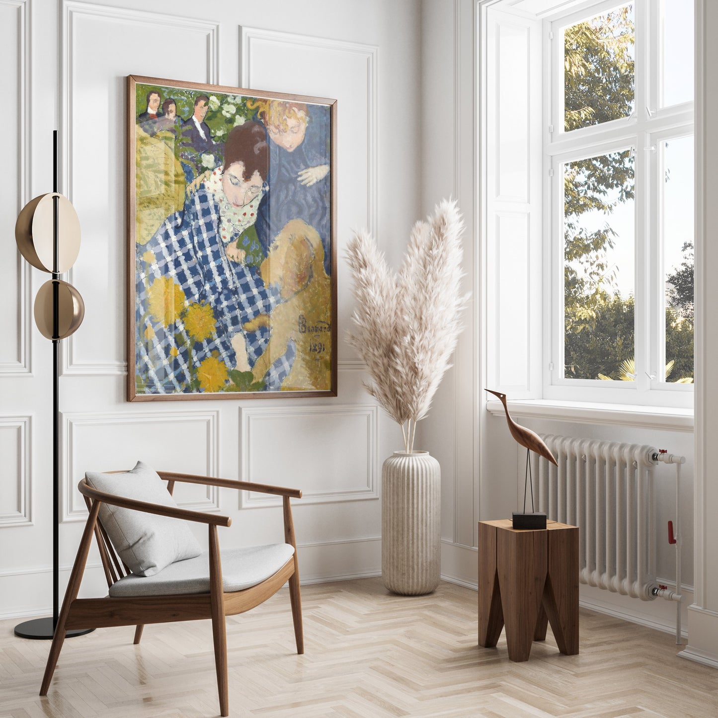 Premium Poster of Classic Artwork of Women with Dog Posters
