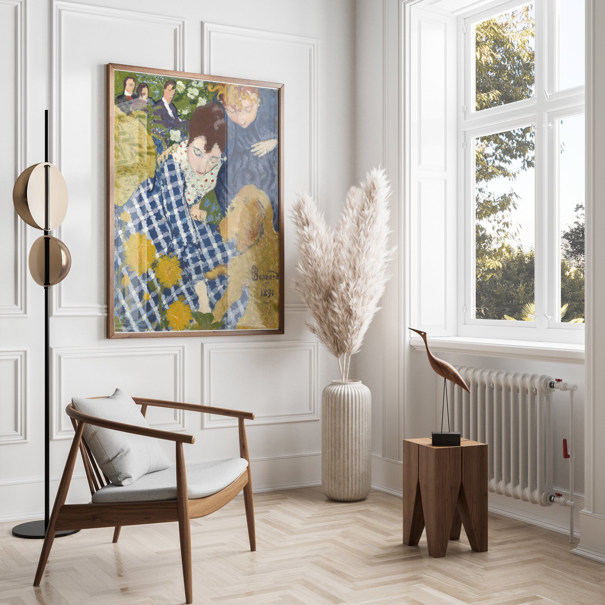 Premium Poster of Classic Artwork of Women with Dog Posters