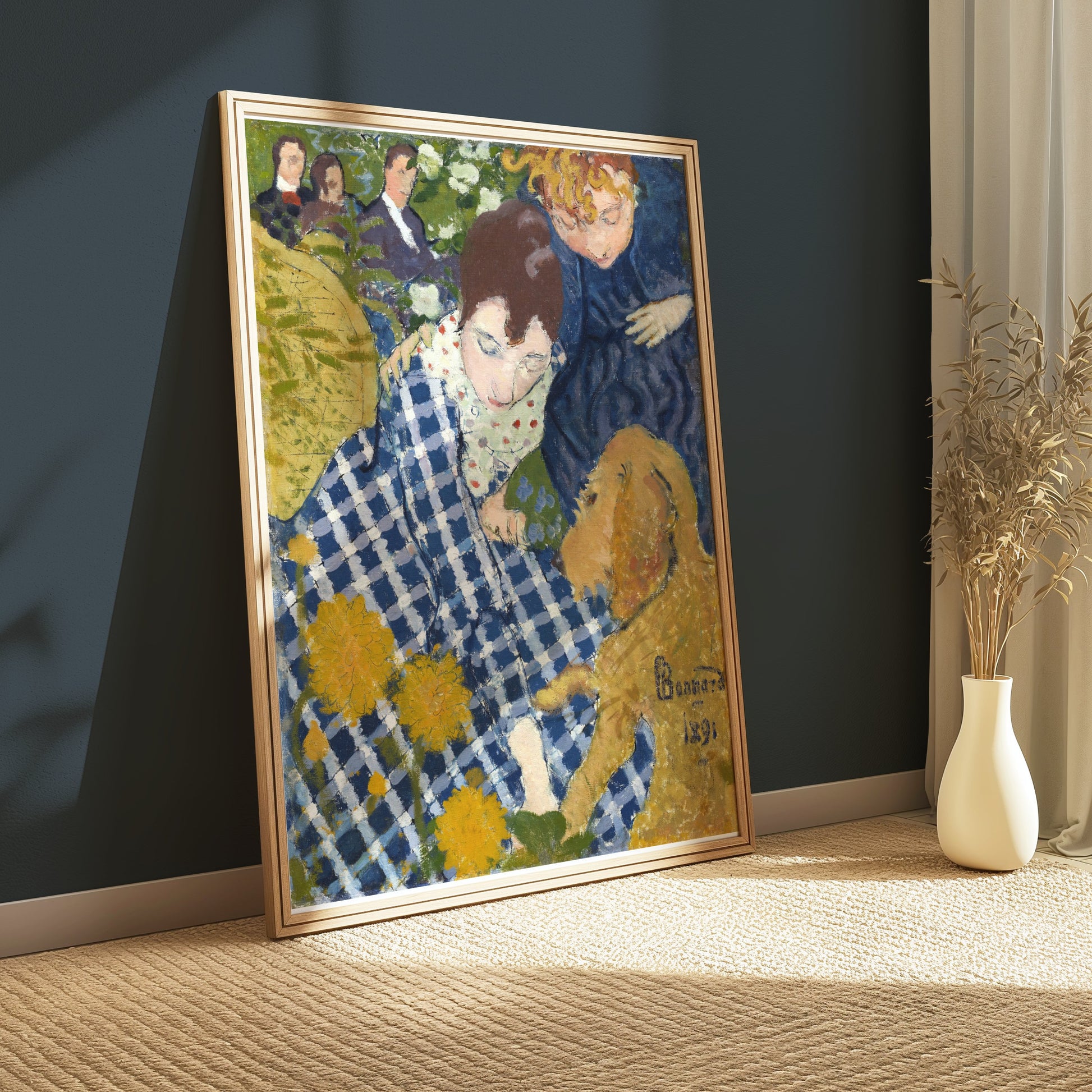 Premium Poster of Classic Artwork of Women with Dog Posters