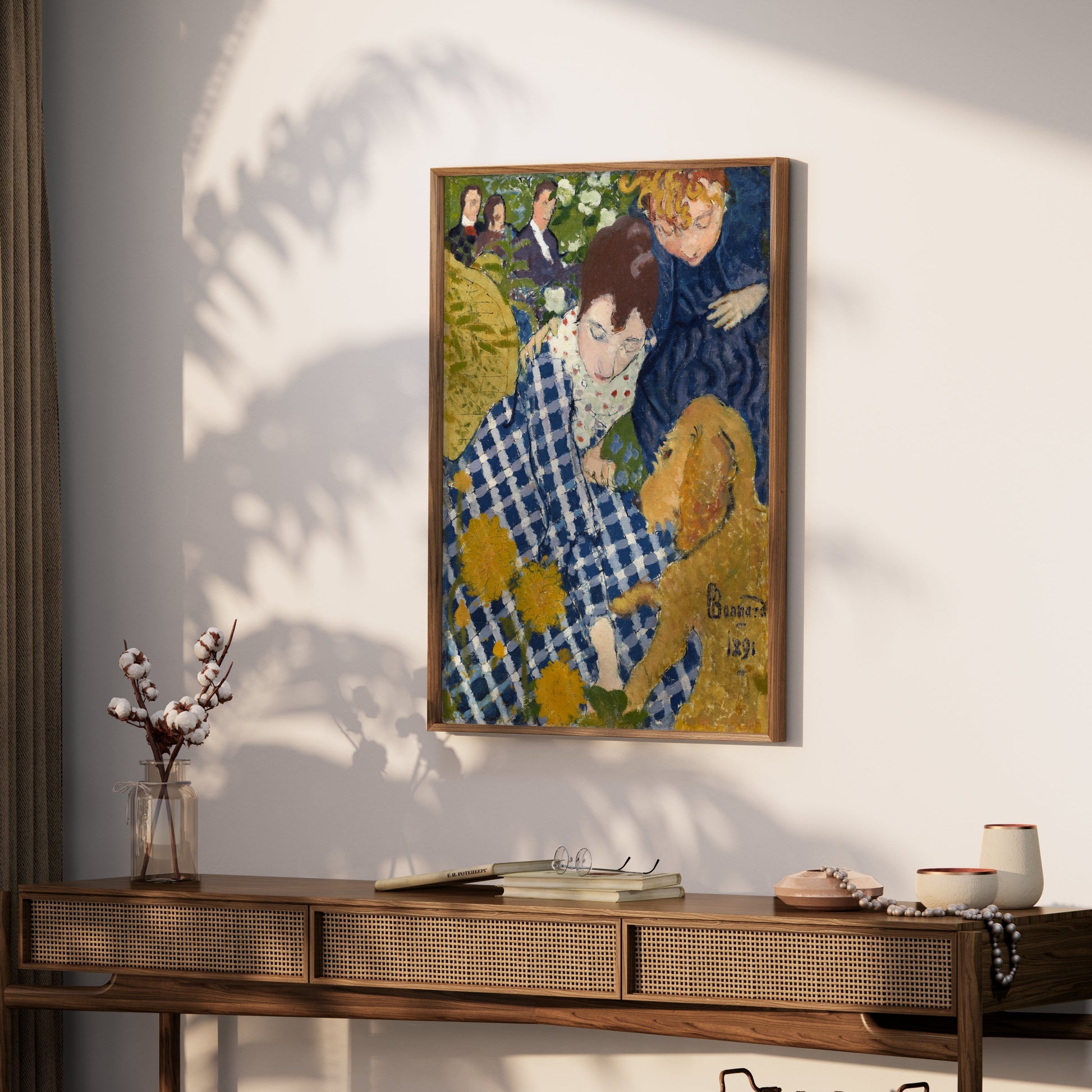 Premium Poster of Classic Artwork of Women with Dog Posters