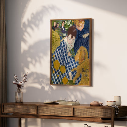 Premium Poster of Classic Artwork of Women with Dog Posters