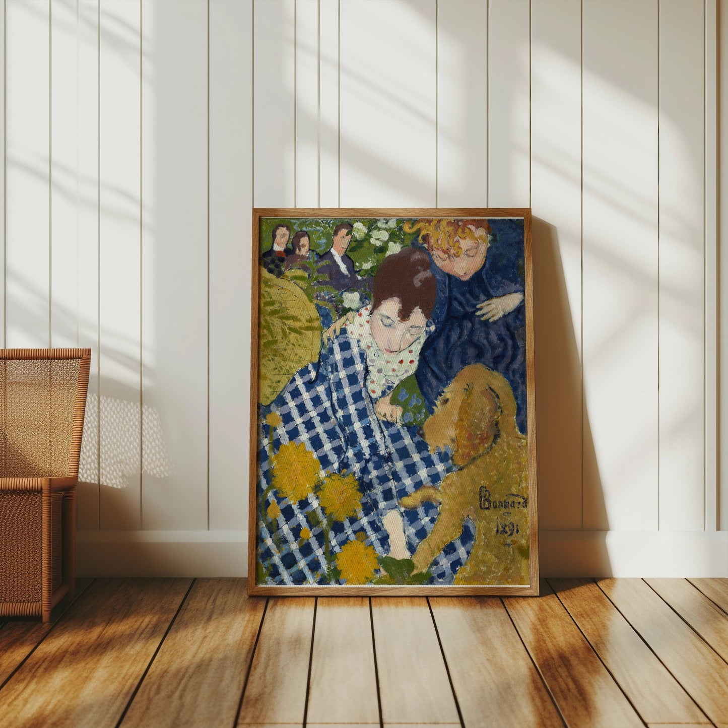 Premium Poster of Classic Artwork of Women with Dog Posters
