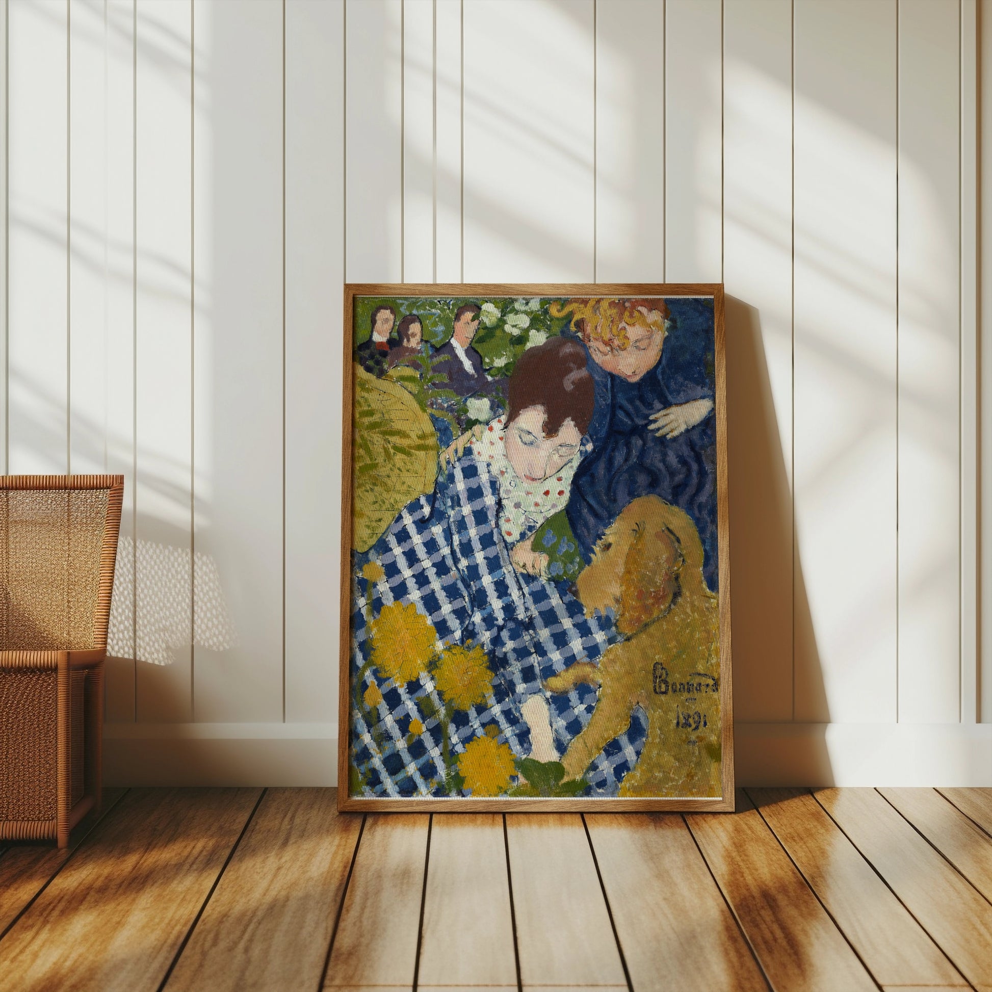Premium Poster of Classic Artwork of Women with Dog Posters