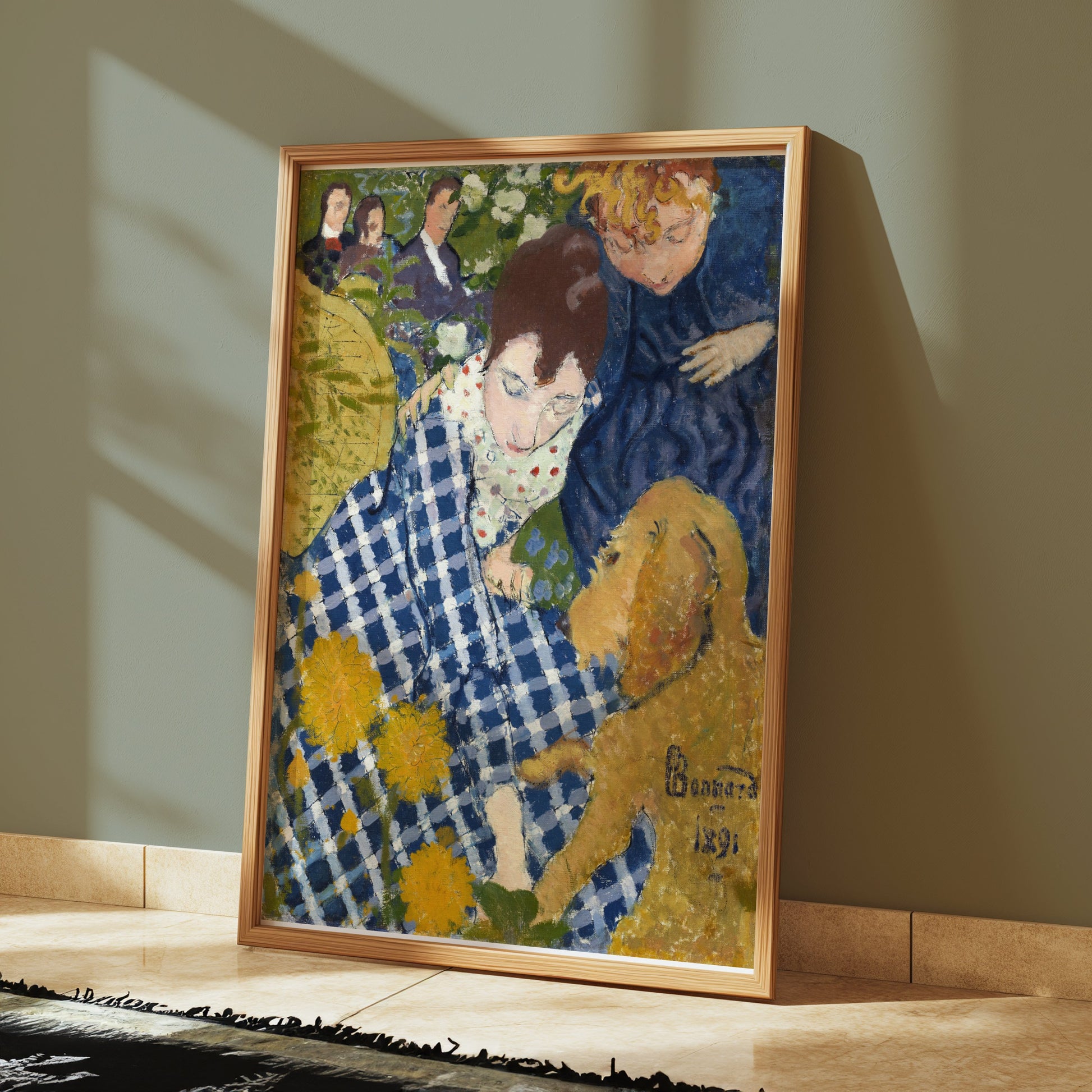 Premium Poster of Classic Artwork of Women with Dog Posters