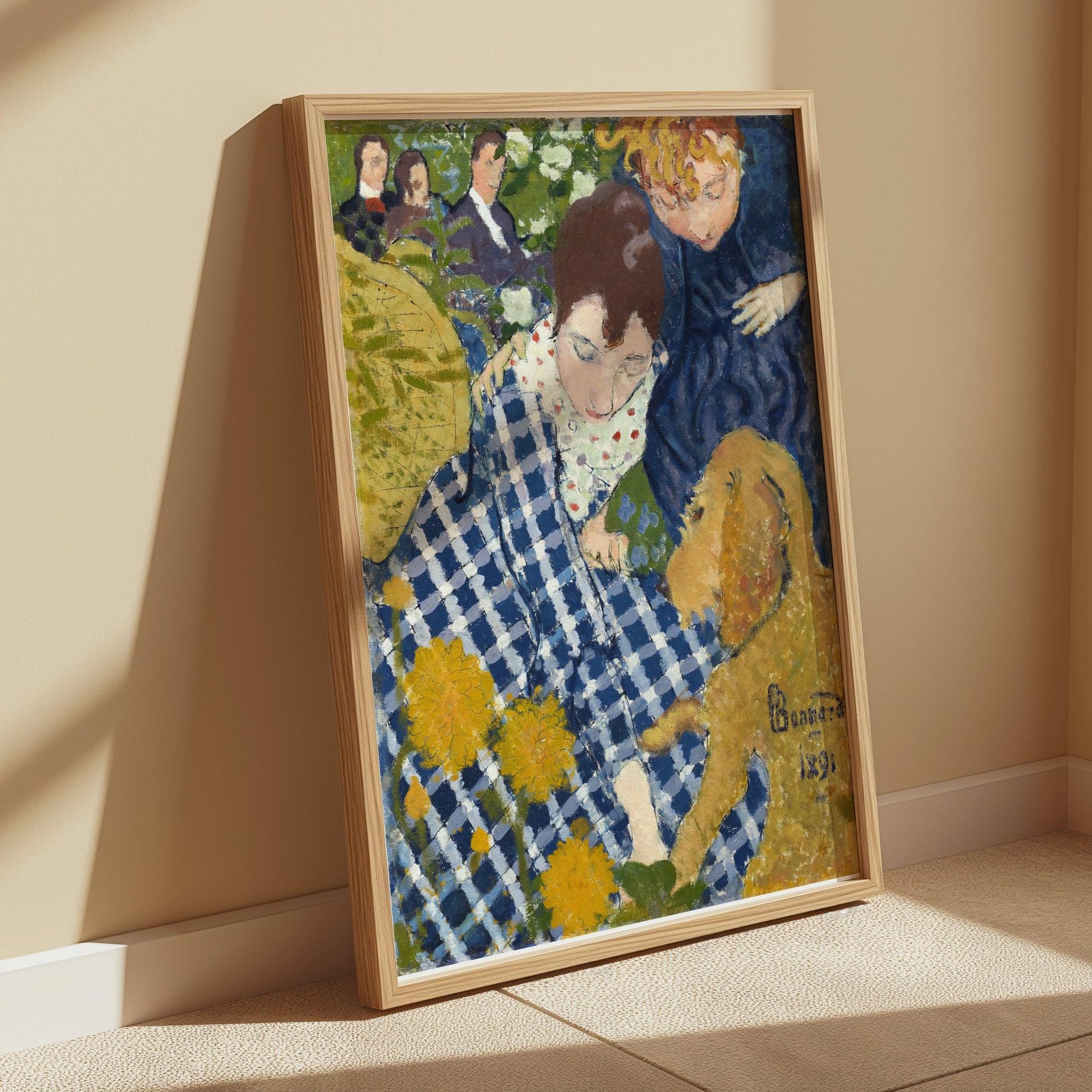 Premium Poster of Classic Artwork of Women with Dog Posters