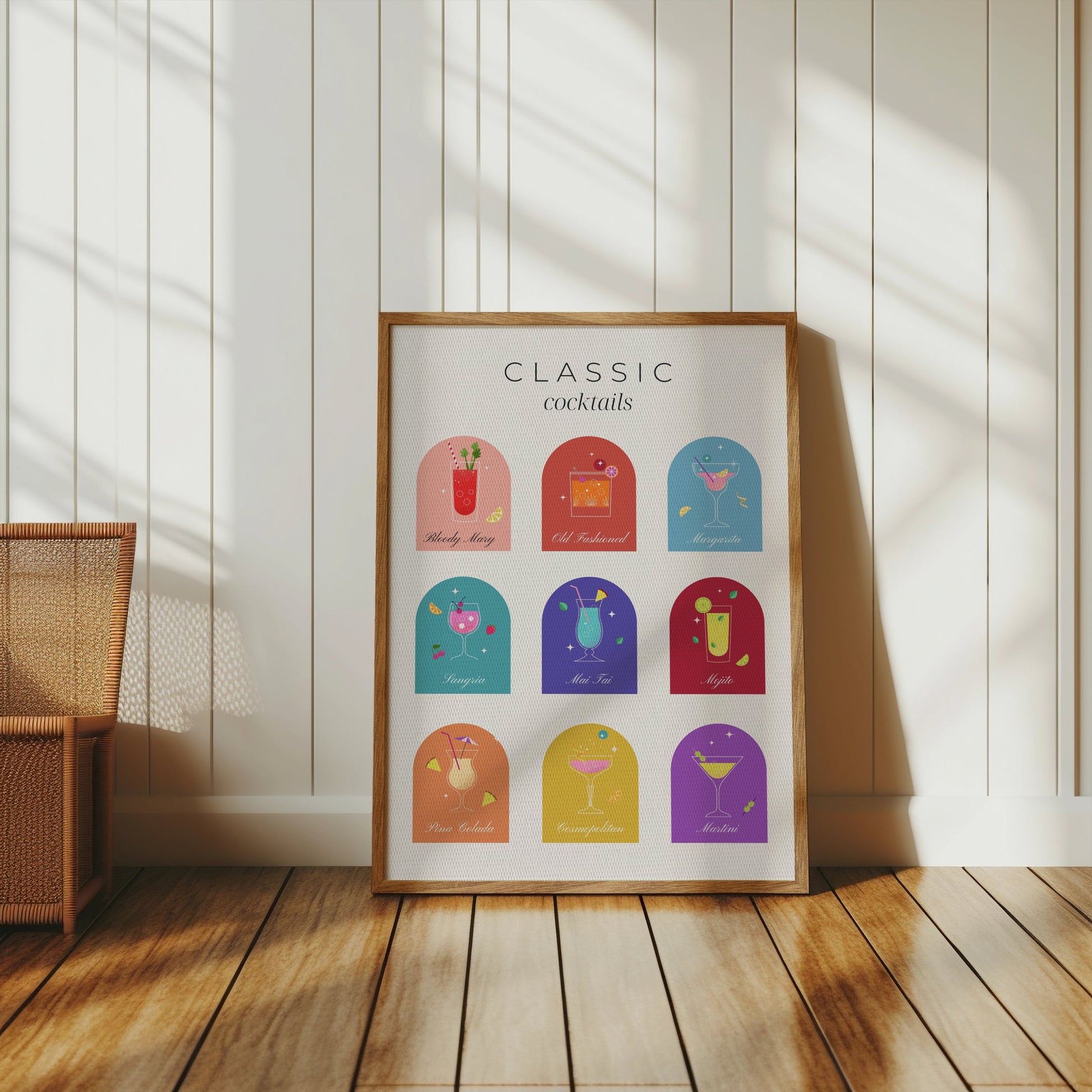 Premium Poster of Classic Cocktails Collection Decorative Posters