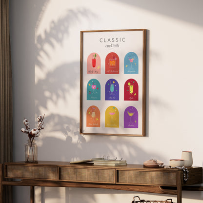 Premium Poster of Classic Cocktails Collection Decorative Posters