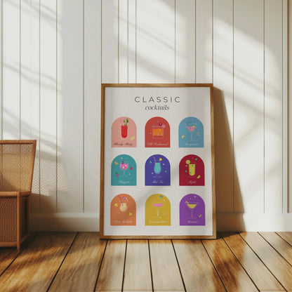Premium Poster of Classic Cocktails Collection Wall Art Posters