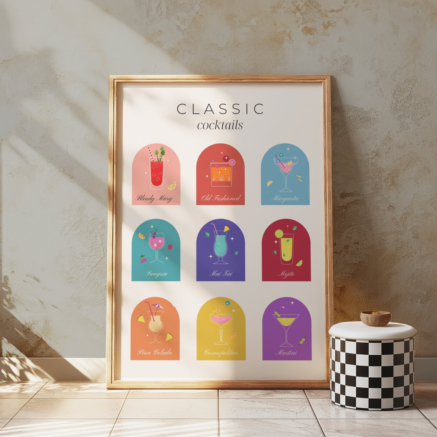 Premium Poster of Classic Cocktails Collection Wall Art Posters
