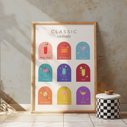 Premium Poster of Classic Cocktails Collection Wall Art Posters