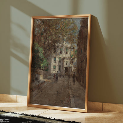 Premium Poster of Classic European Alleyway Art Scene Posters
