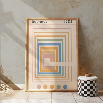 Premium Poster of Classic Geometric Bauhaus 1923 Colorful Art Posters