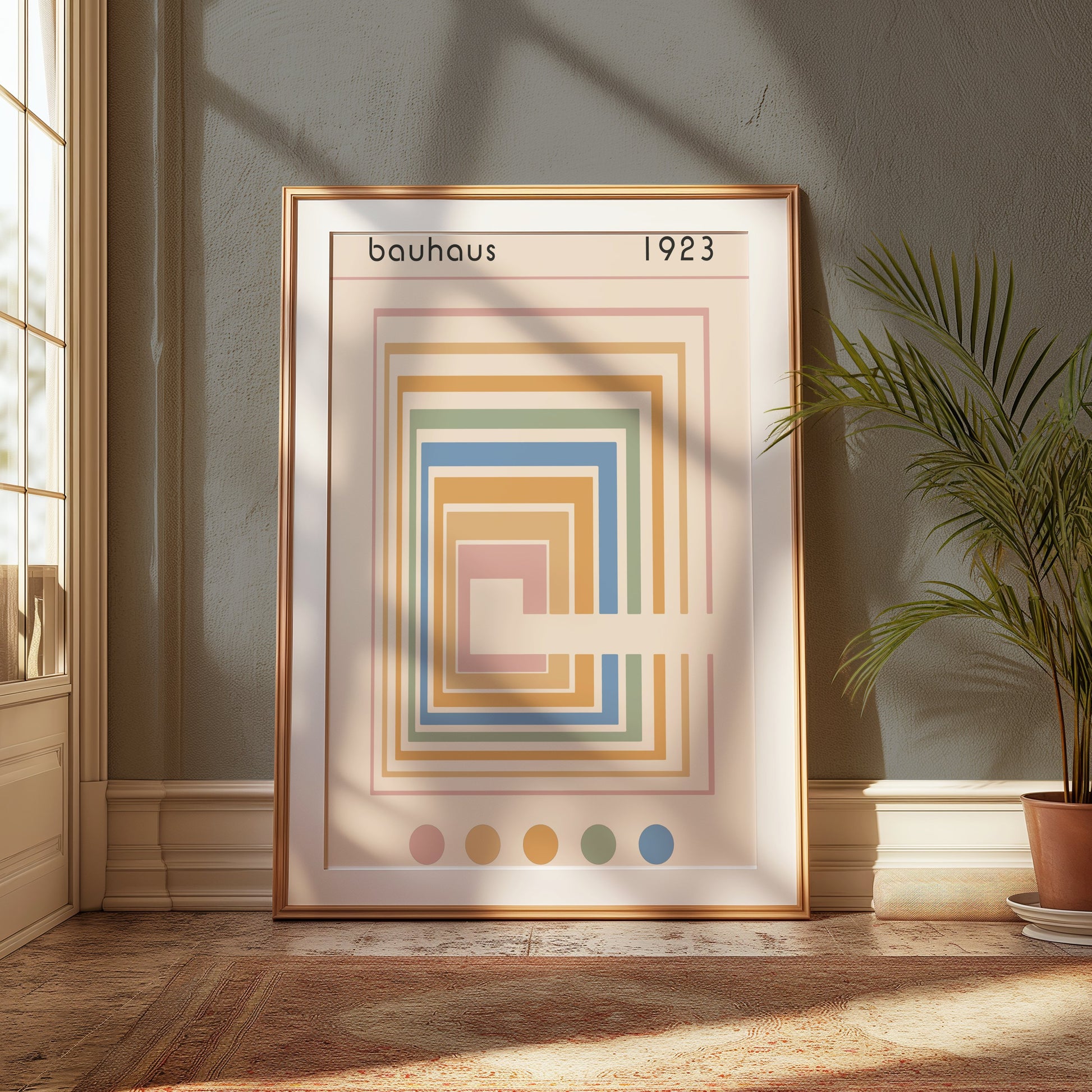 Premium Poster of Classic Geometric Bauhaus 1923 Colorful Art Posters
