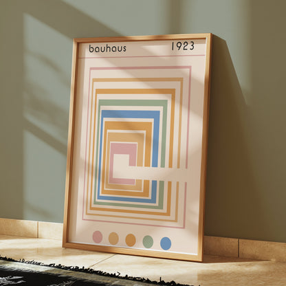 Premium Poster of Classic Geometric Bauhaus 1923 Colorful Art Posters