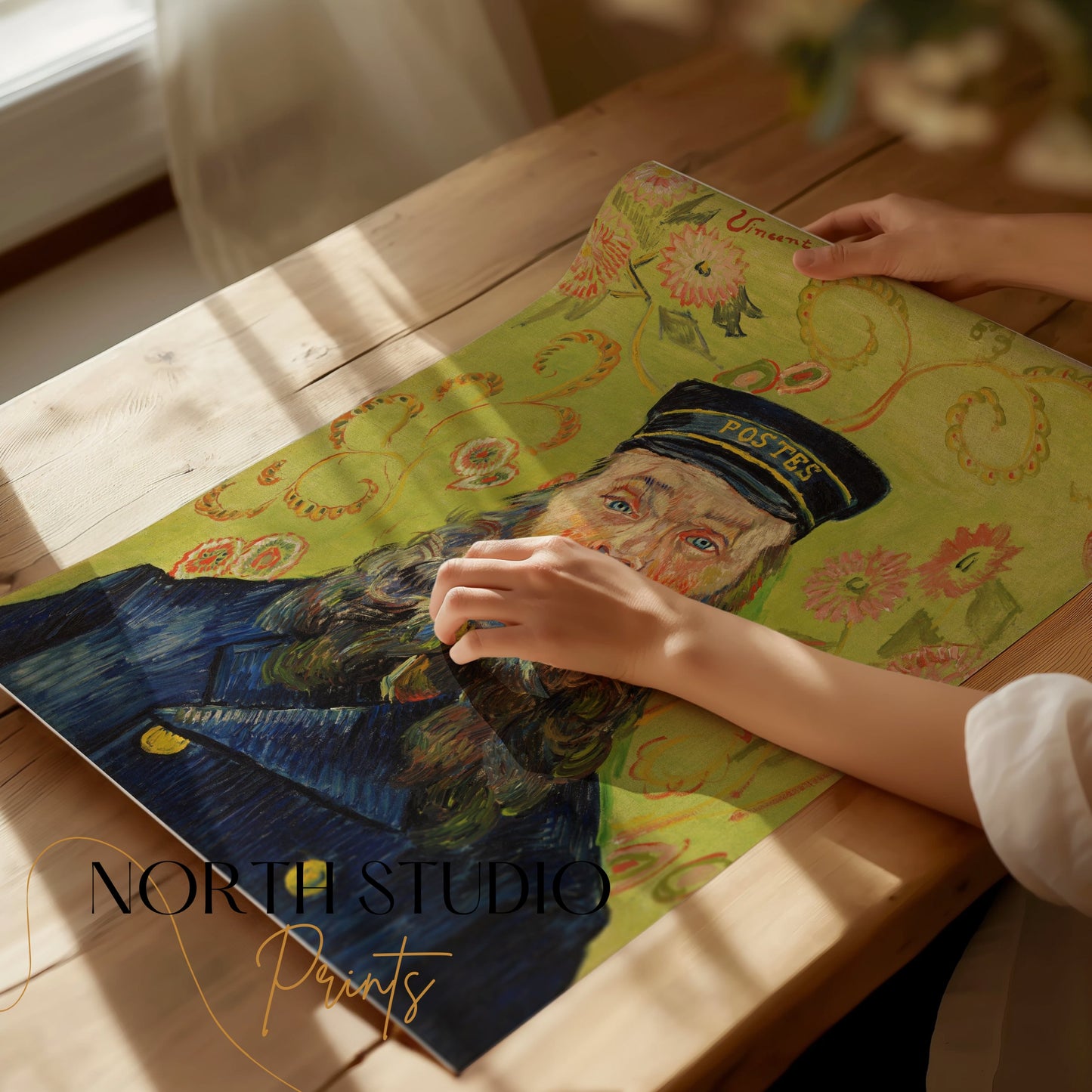 Premium Poster of Classic Van Gogh Portrait of a Bearded Man Posters