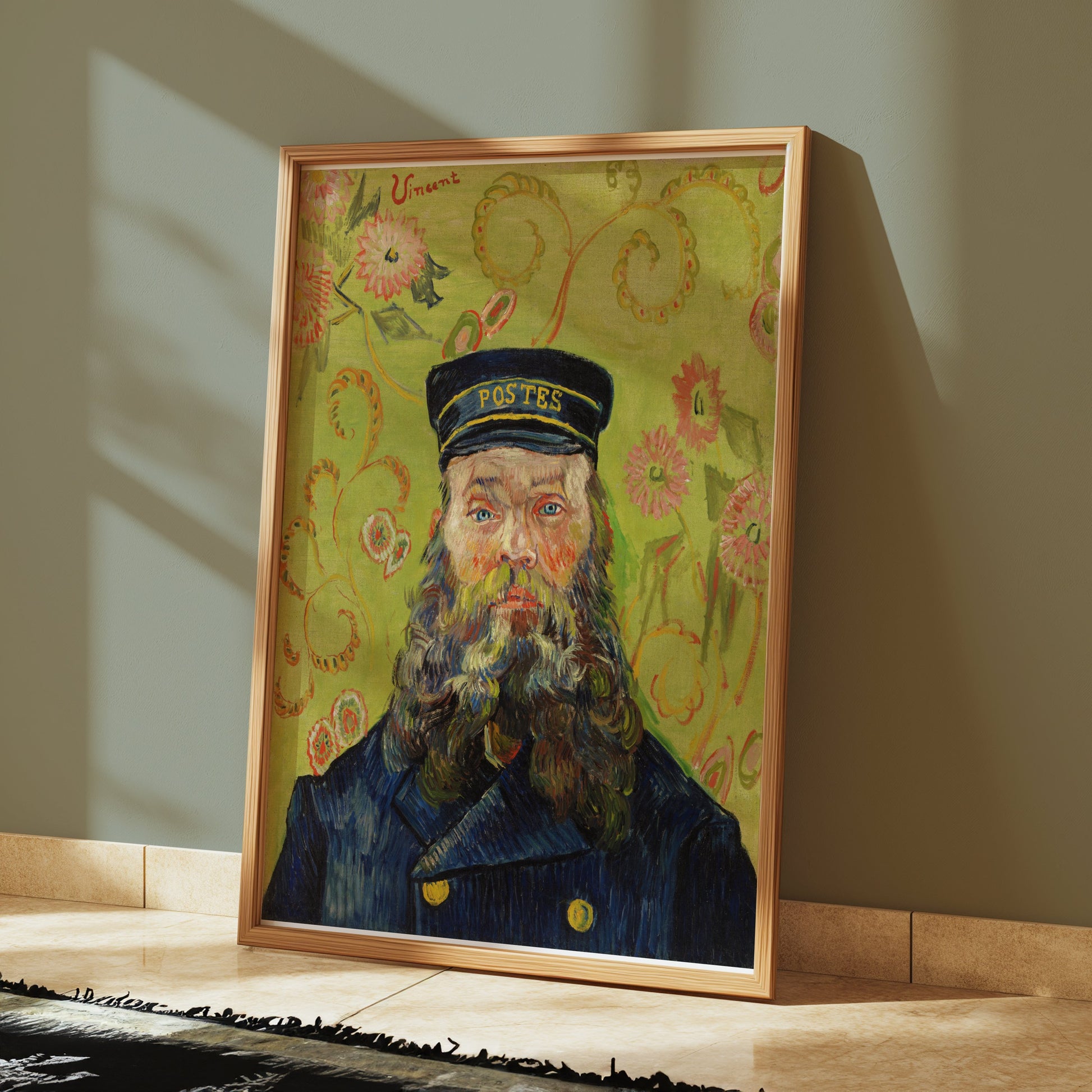 Premium Poster of Classic Van Gogh Portrait of a Bearded Man Posters