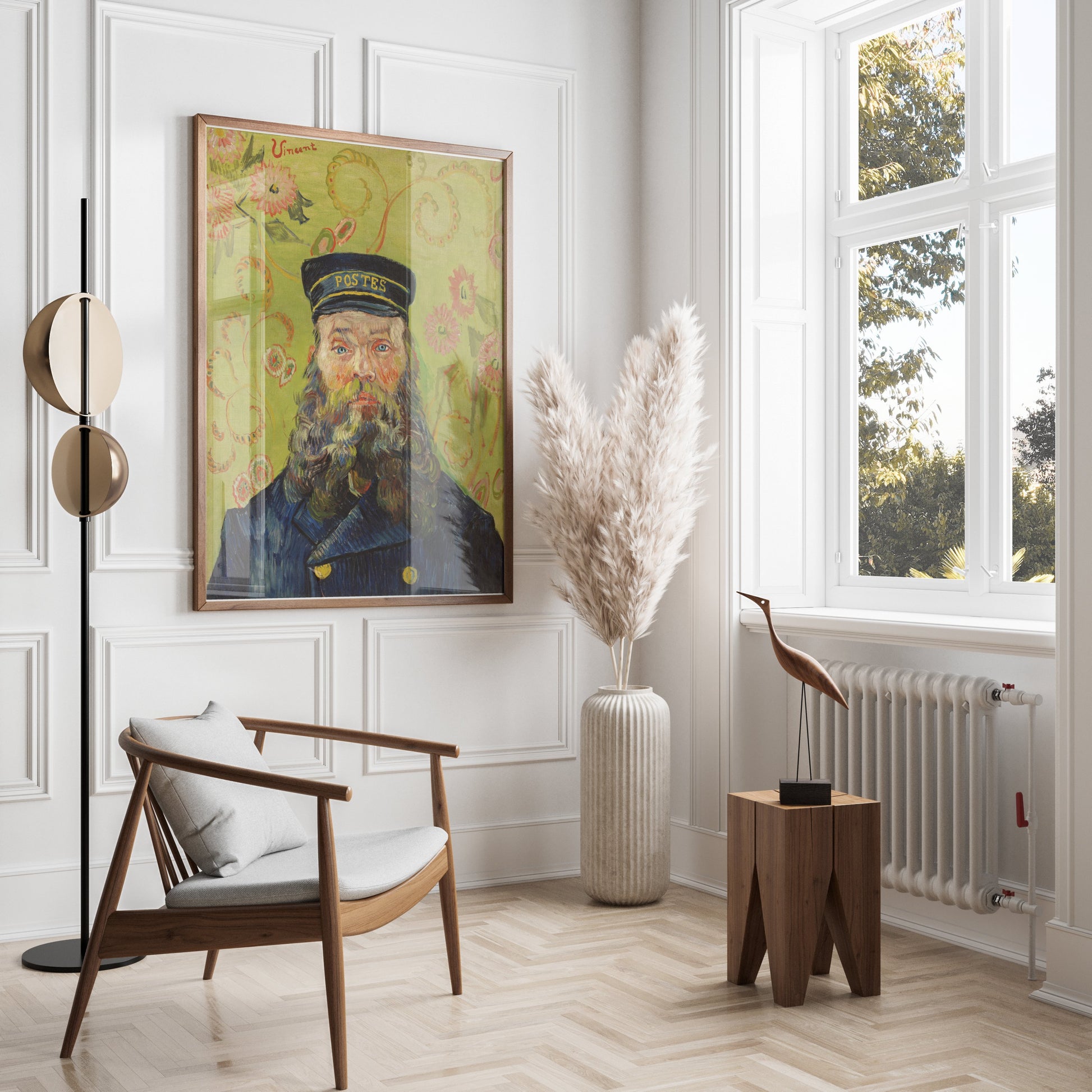 Premium Poster of Classic Van Gogh Portrait of a Bearded Man Posters