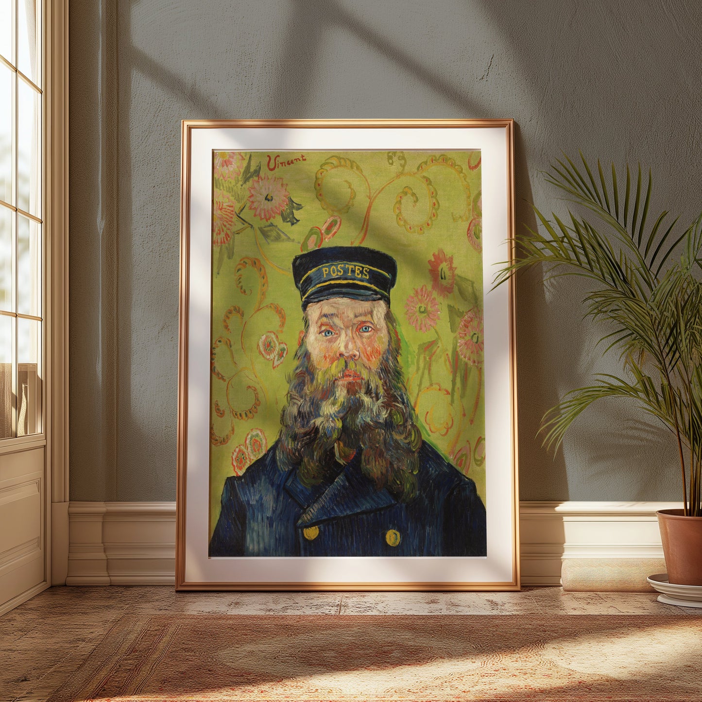 Premium Poster of Classic Van Gogh Portrait of a Bearded Man Posters