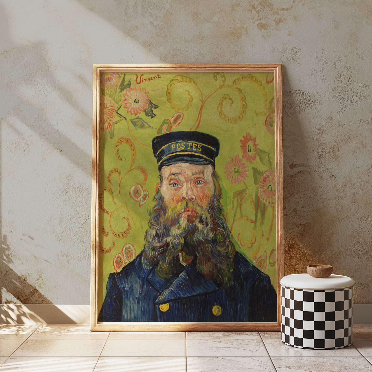 Premium Poster of Classic Van Gogh Portrait of a Bearded Man Posters
