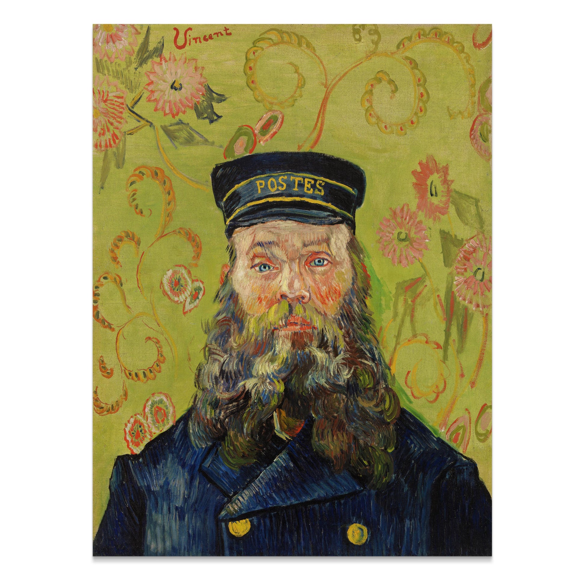 Premium Poster of Classic Van Gogh Portrait of a Bearded Man Posters