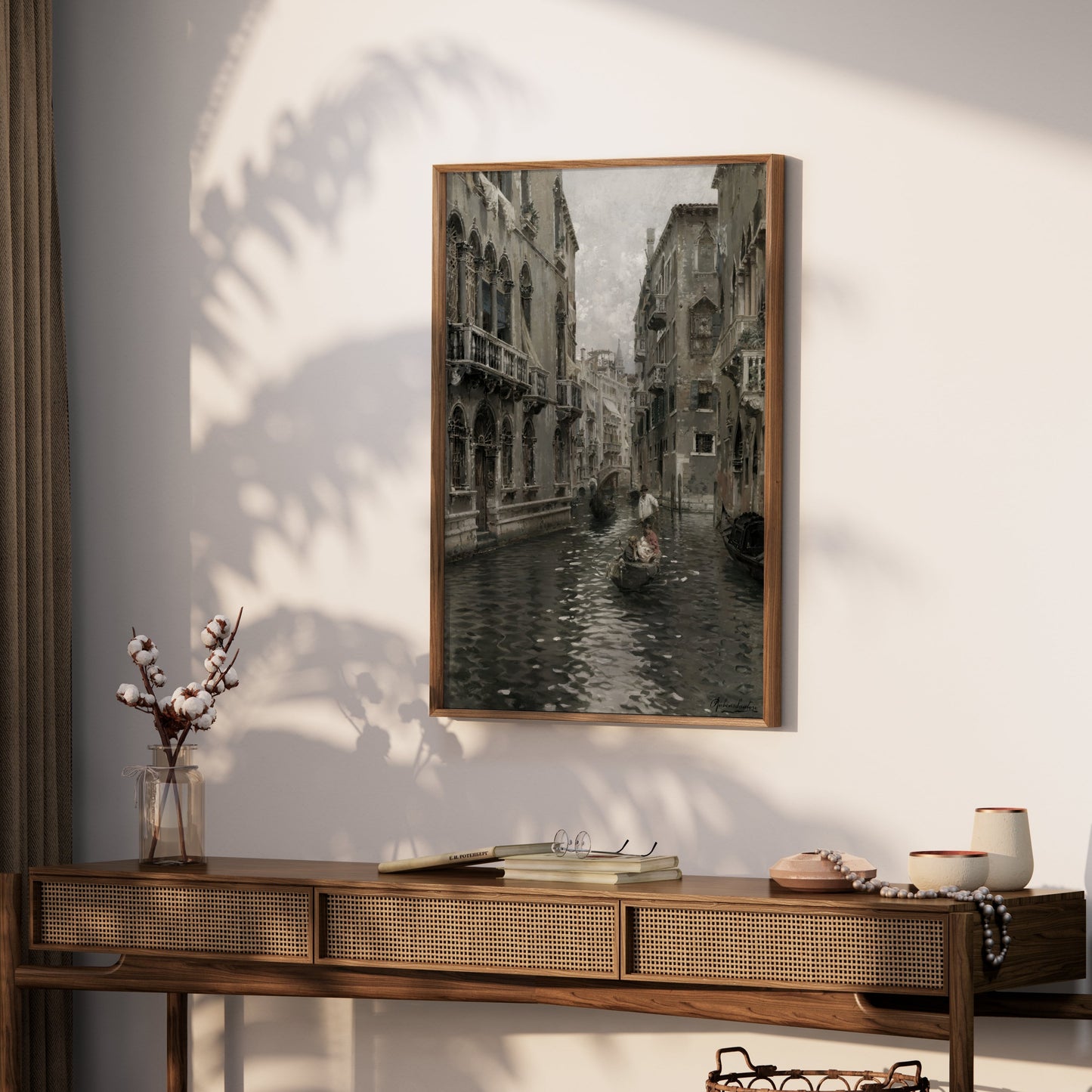 Premium Poster of Classic Venice Canal Scenery with Gondola Posters