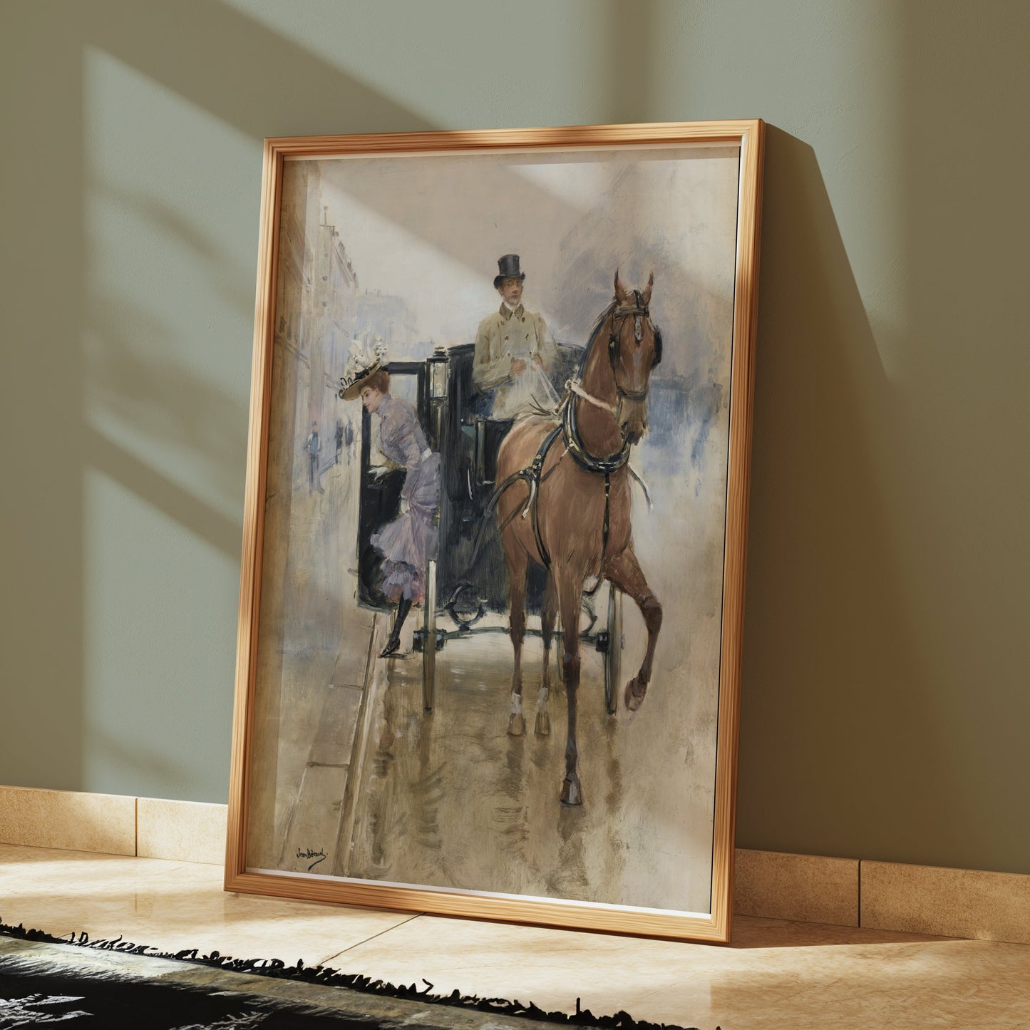 Premium Poster of Classic Vintage Horse and Carriage Art Print Posters