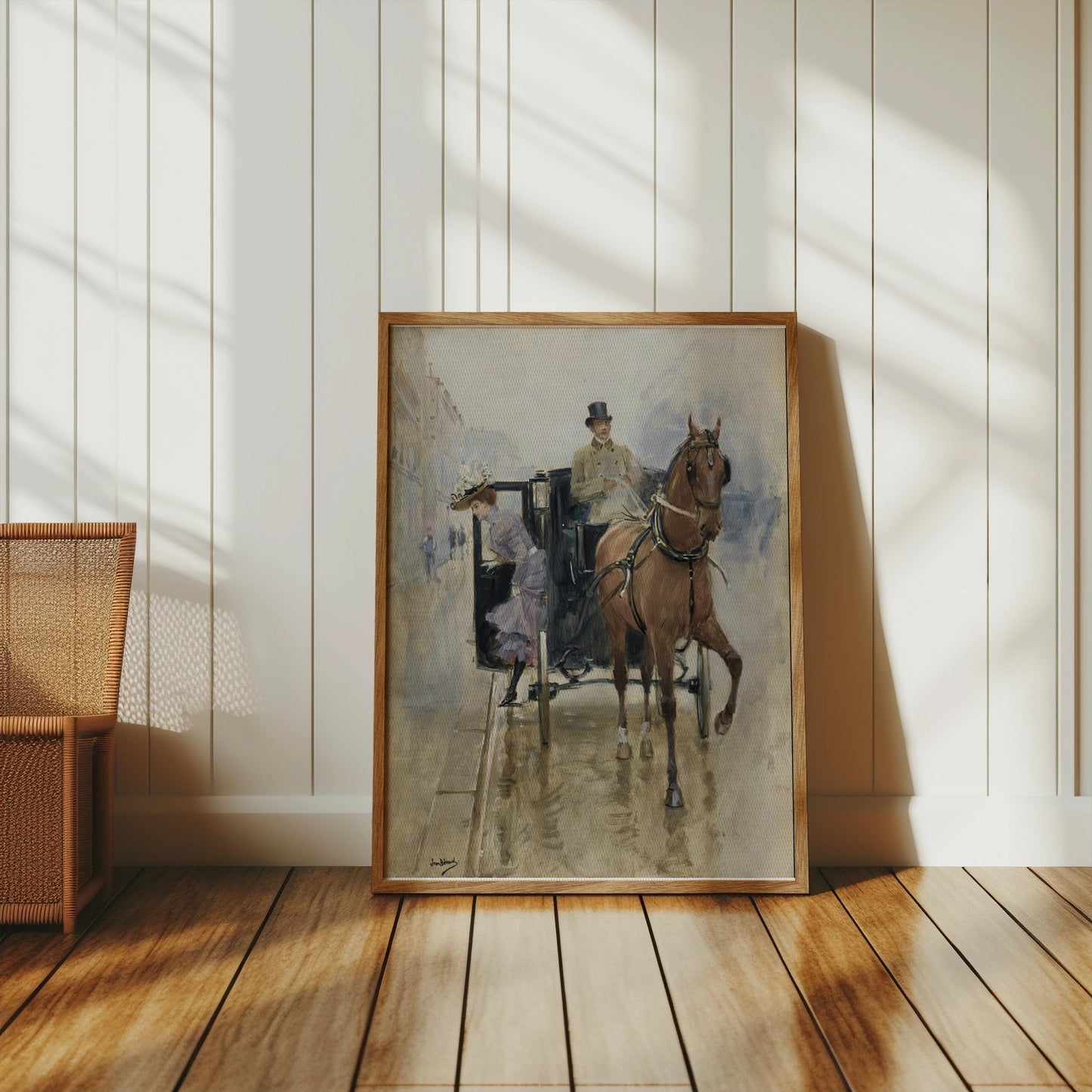Premium Poster of Classic Vintage Horse and Carriage Art Print Posters