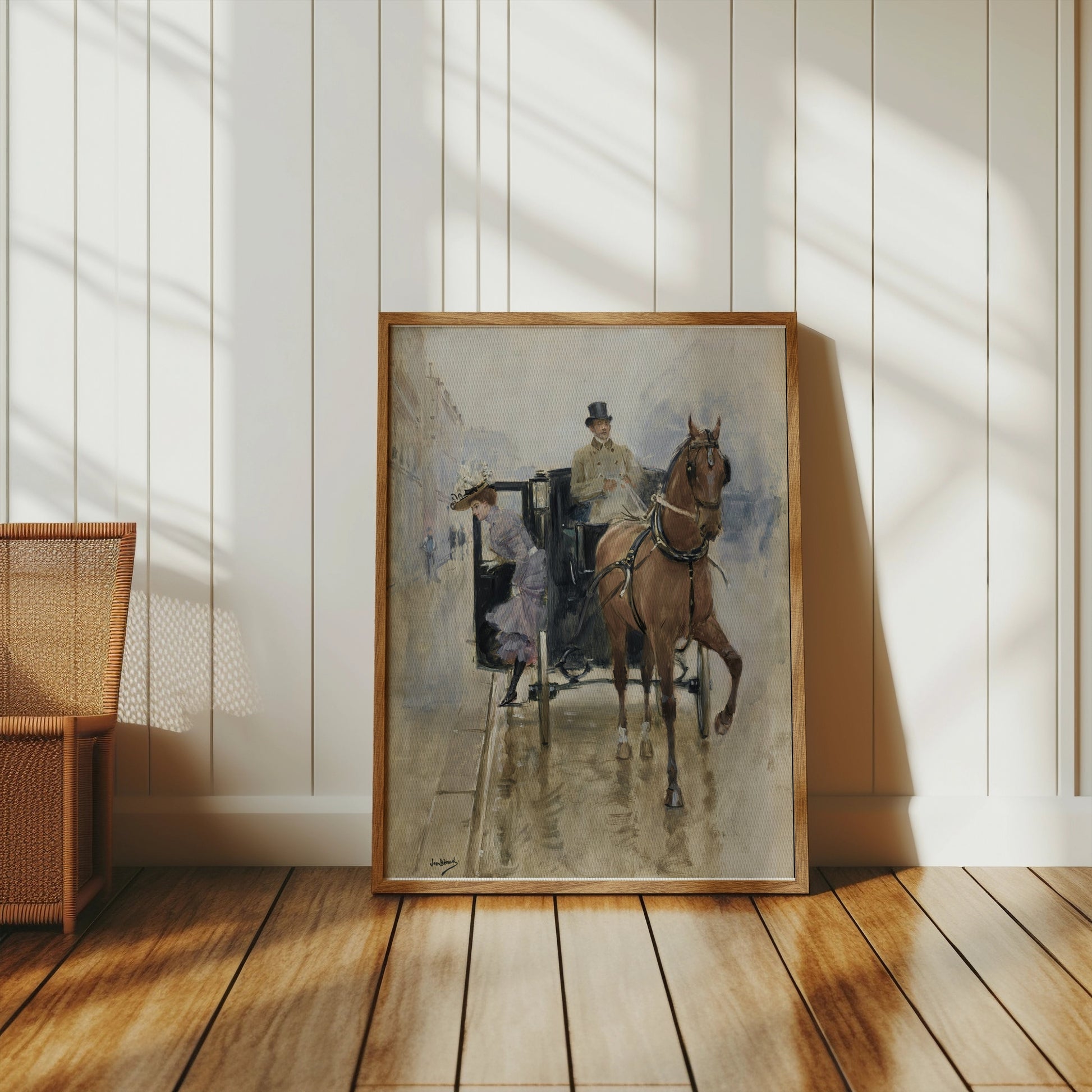 Premium Poster of Classic Vintage Horse and Carriage Art Print Posters